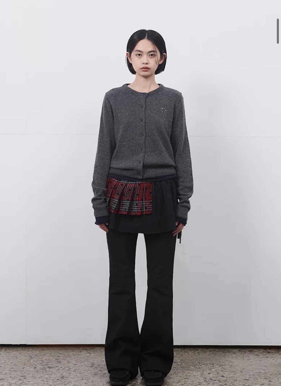 오헤시오 투웨이 미니스커트 레드블랙 상품이미지3