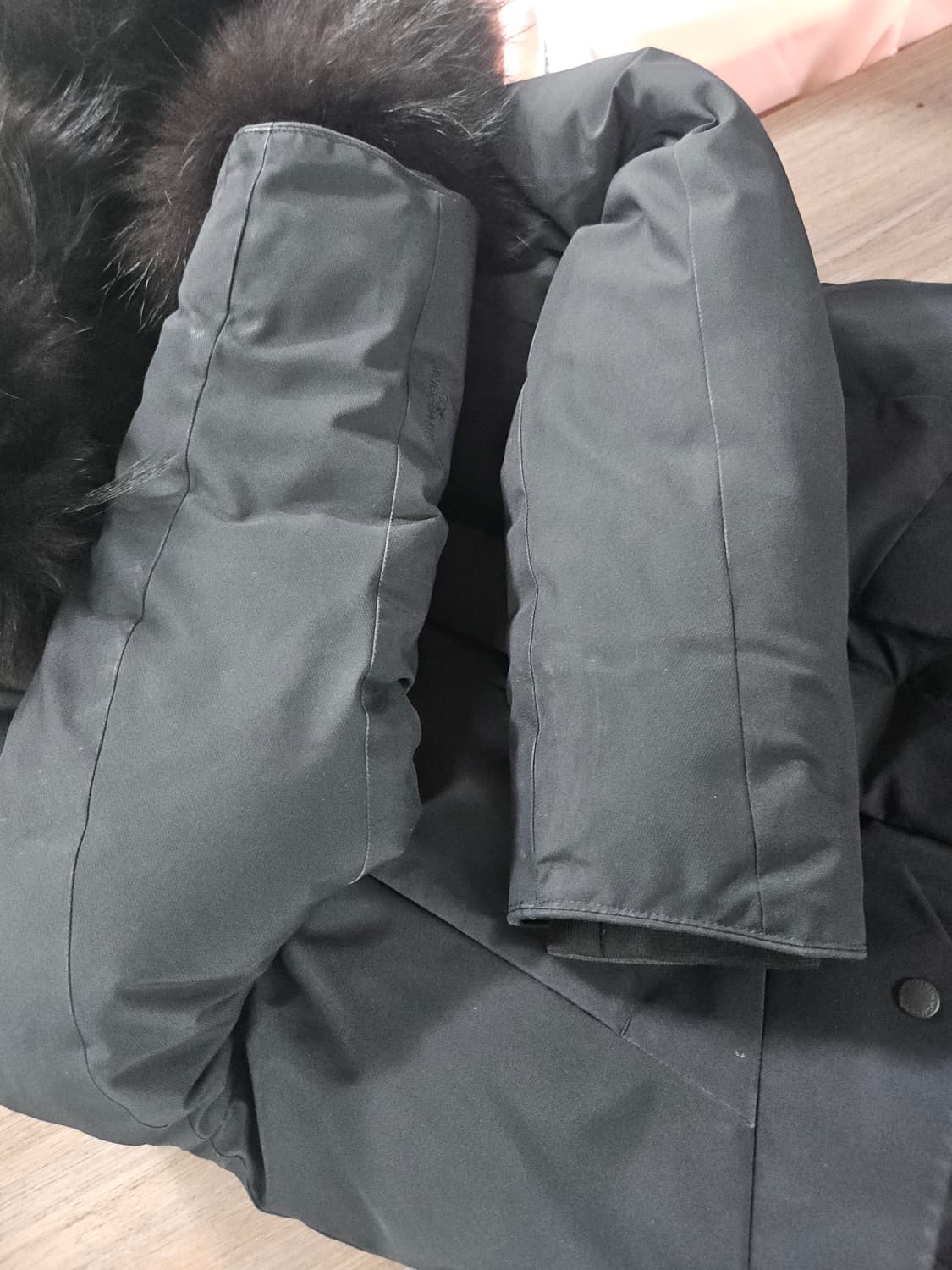 코오롱 여성 안타티카 퍼 롱 패딩 블랙 90 상품이미지3