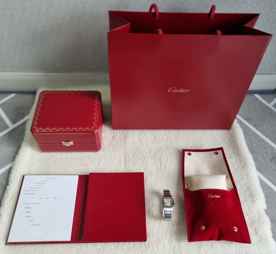[까르띠에 정품 보증서] 산토스 갈베 18K 콤비 쿼츠 스몰 여성시계 상품이미지9