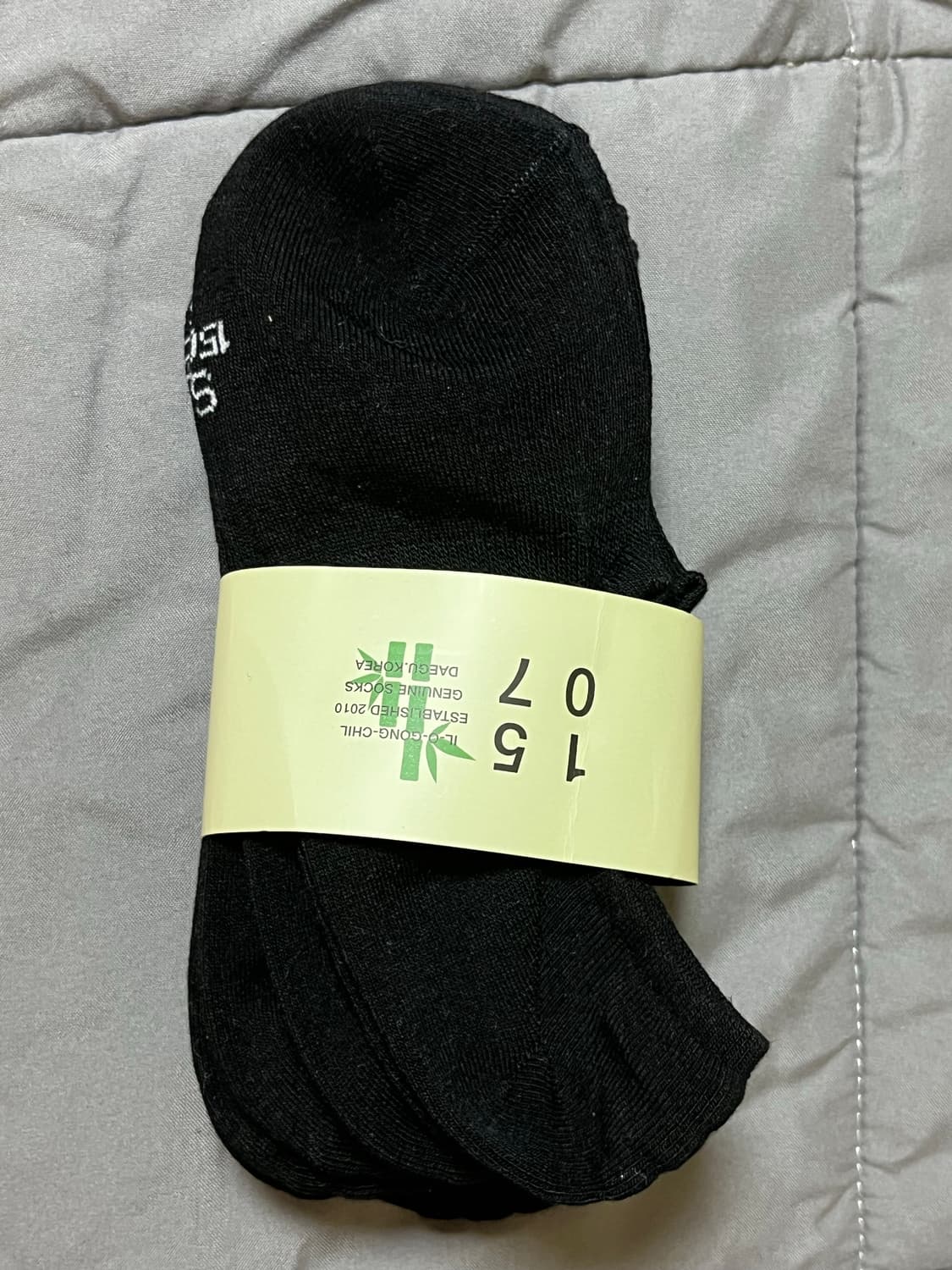 일오공칠 모노 뱀부 히든 삭스 블랙 사이즈S 5개 새상품 상품이미지3