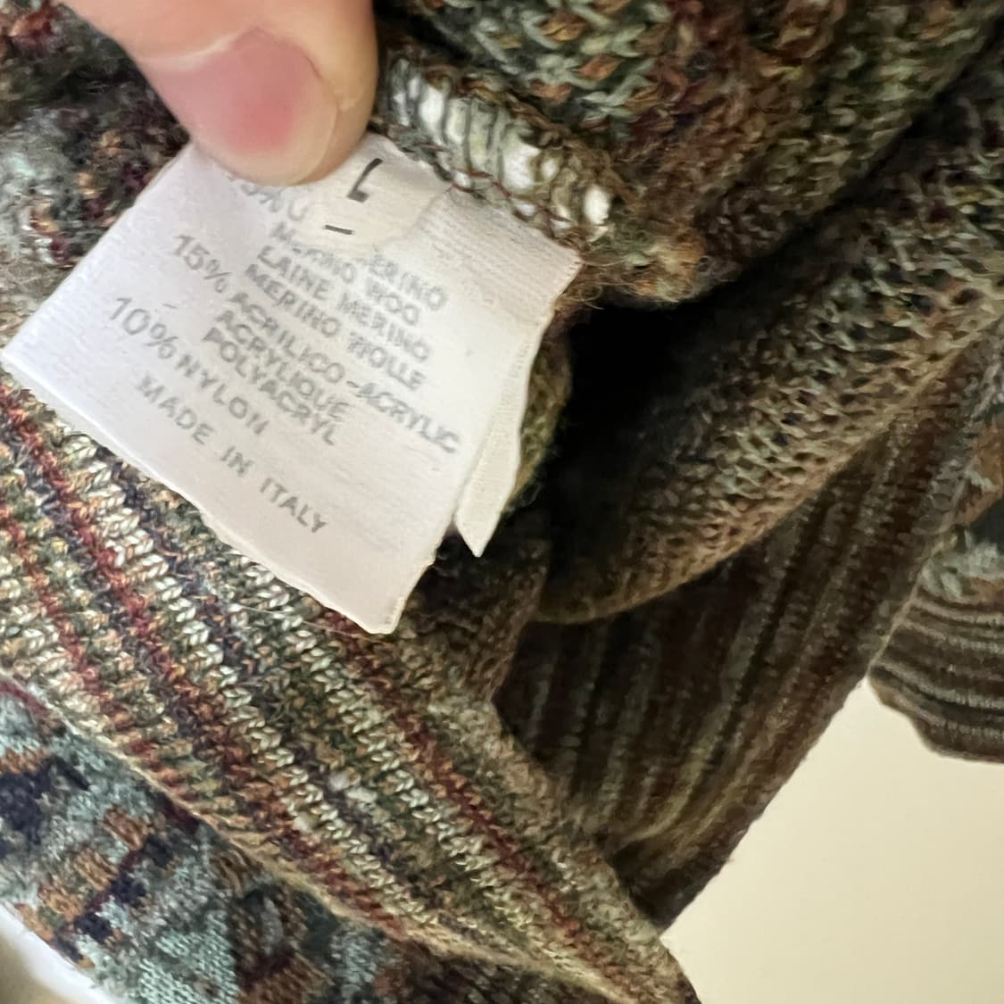 미쏘니 울 니트 스웨터 L 상품이미지5