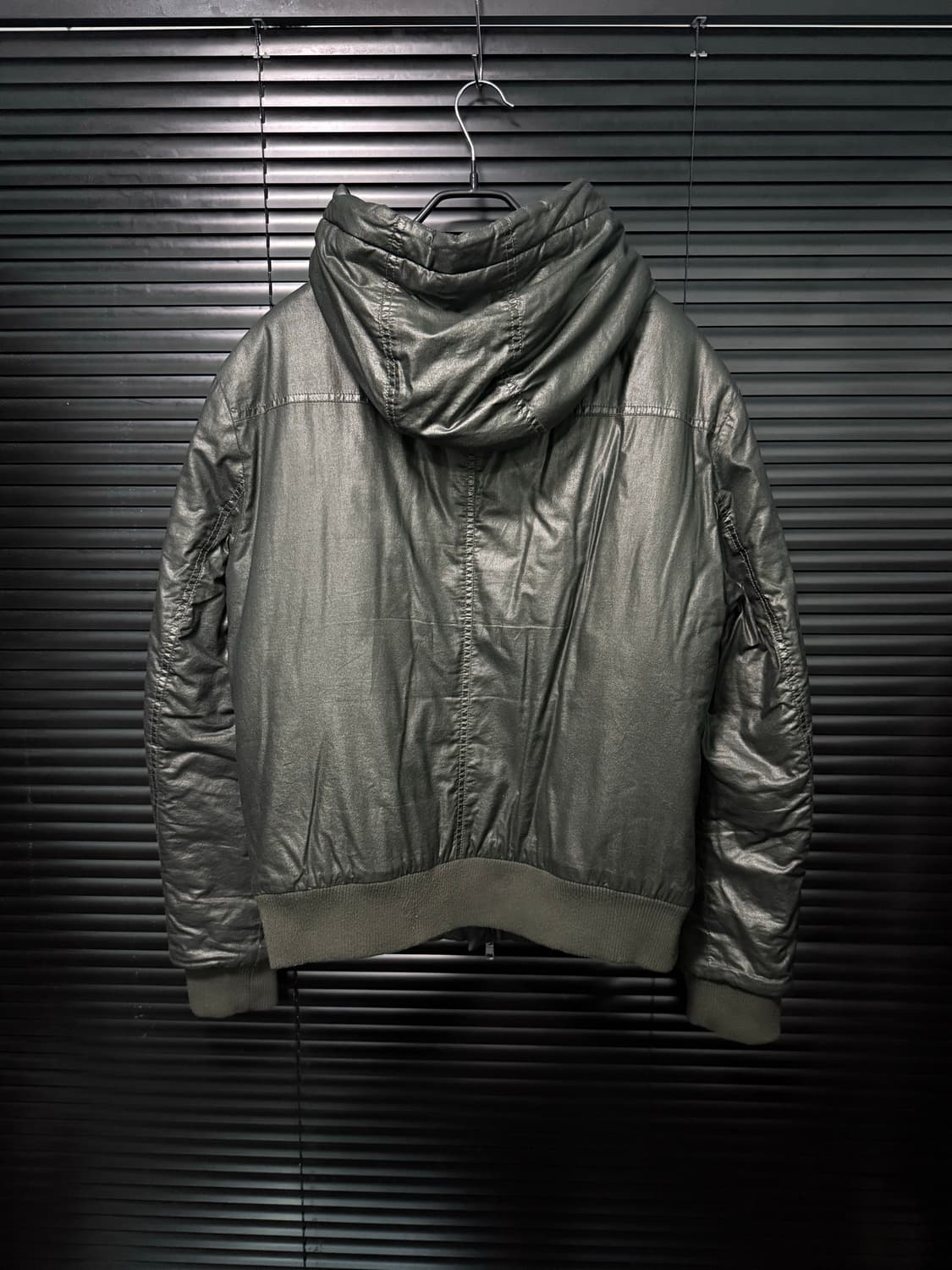 아르마니 익스체인지 알마니 카키 후드 후디 패딩 코팅 M 95 명품 털  상품이미지7