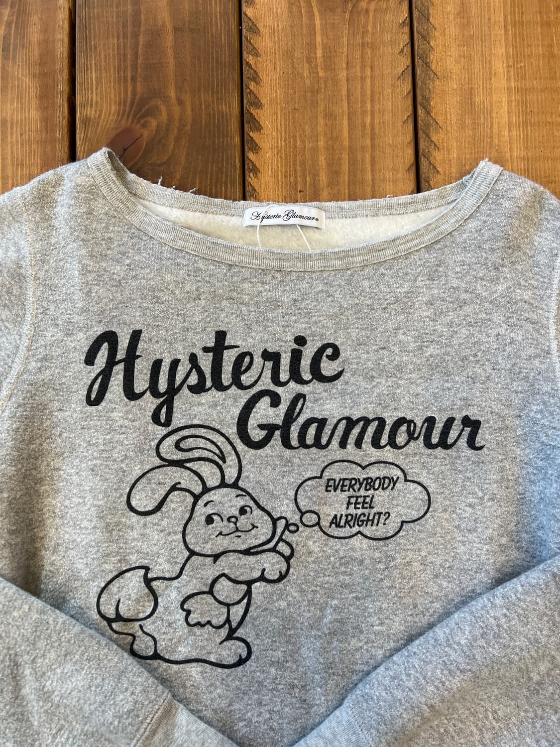 히스테릭글래머 버니 그레이 크롭 맨투맨 상품이미지9