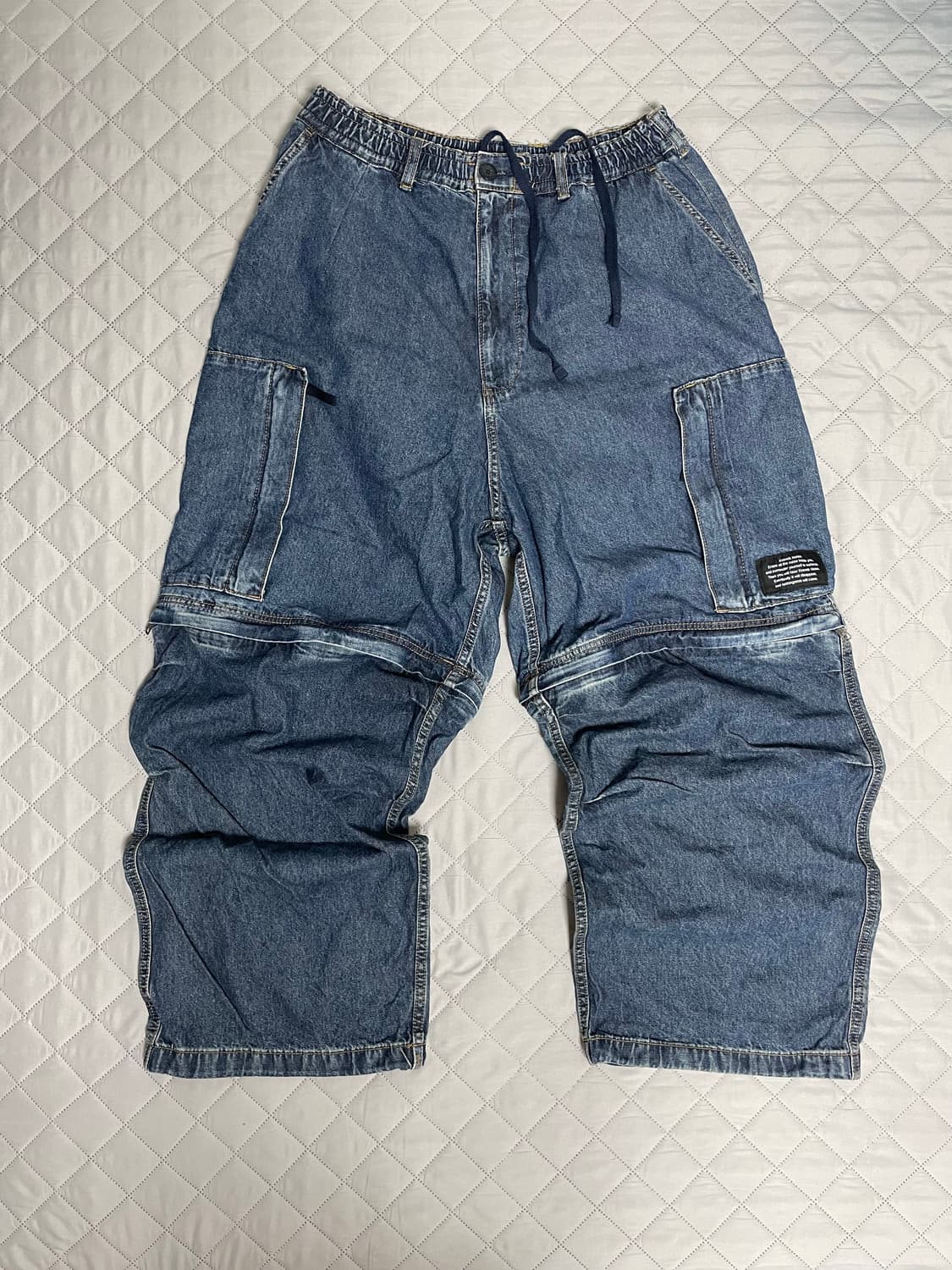 GU x 언더커버 데님 컨버타블 와이드 카고 팬츠 상품이미지1