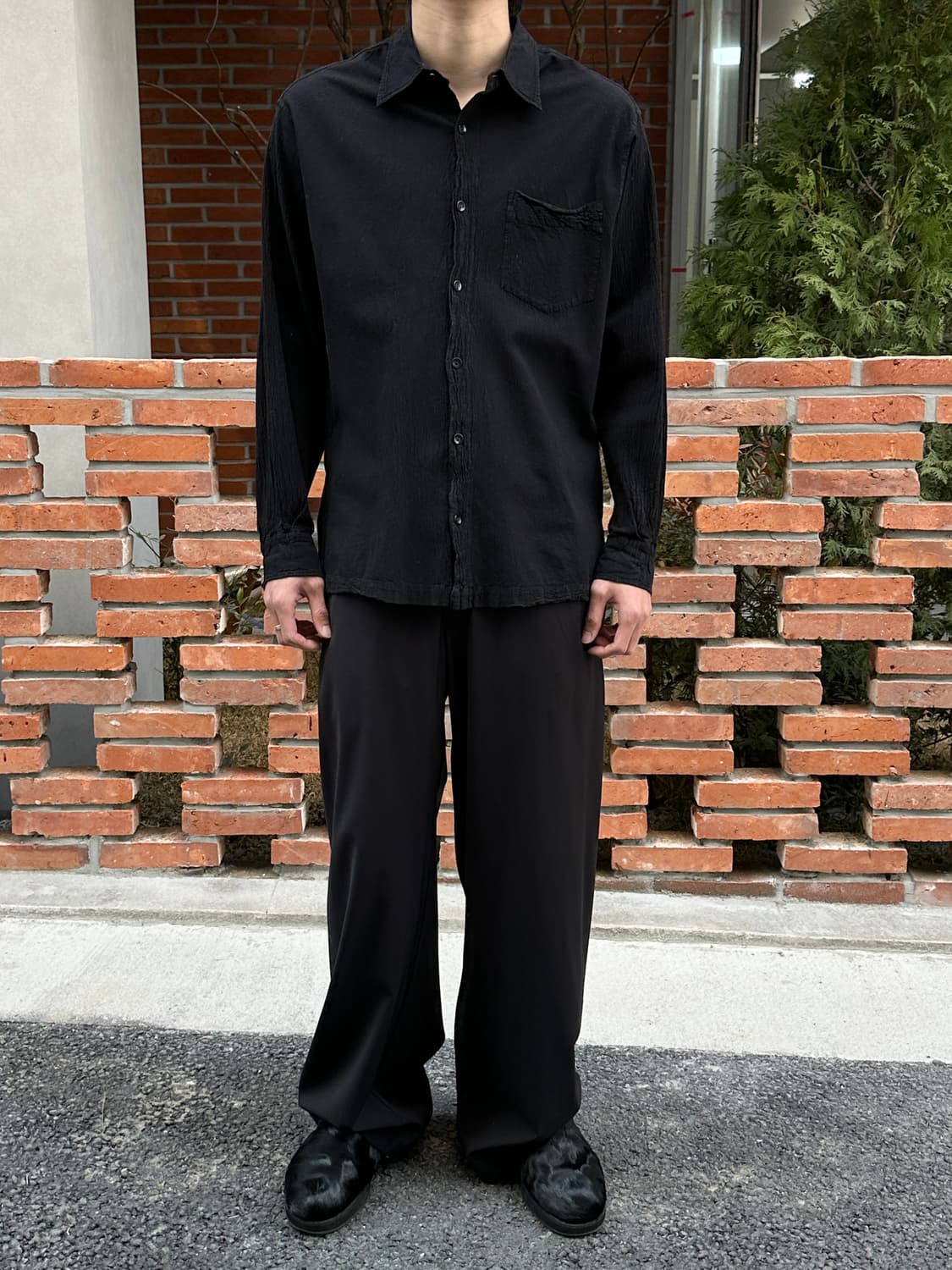 90's 이세이 미야케 축융 셔츠 오버핏 셔츠 상품이미지2