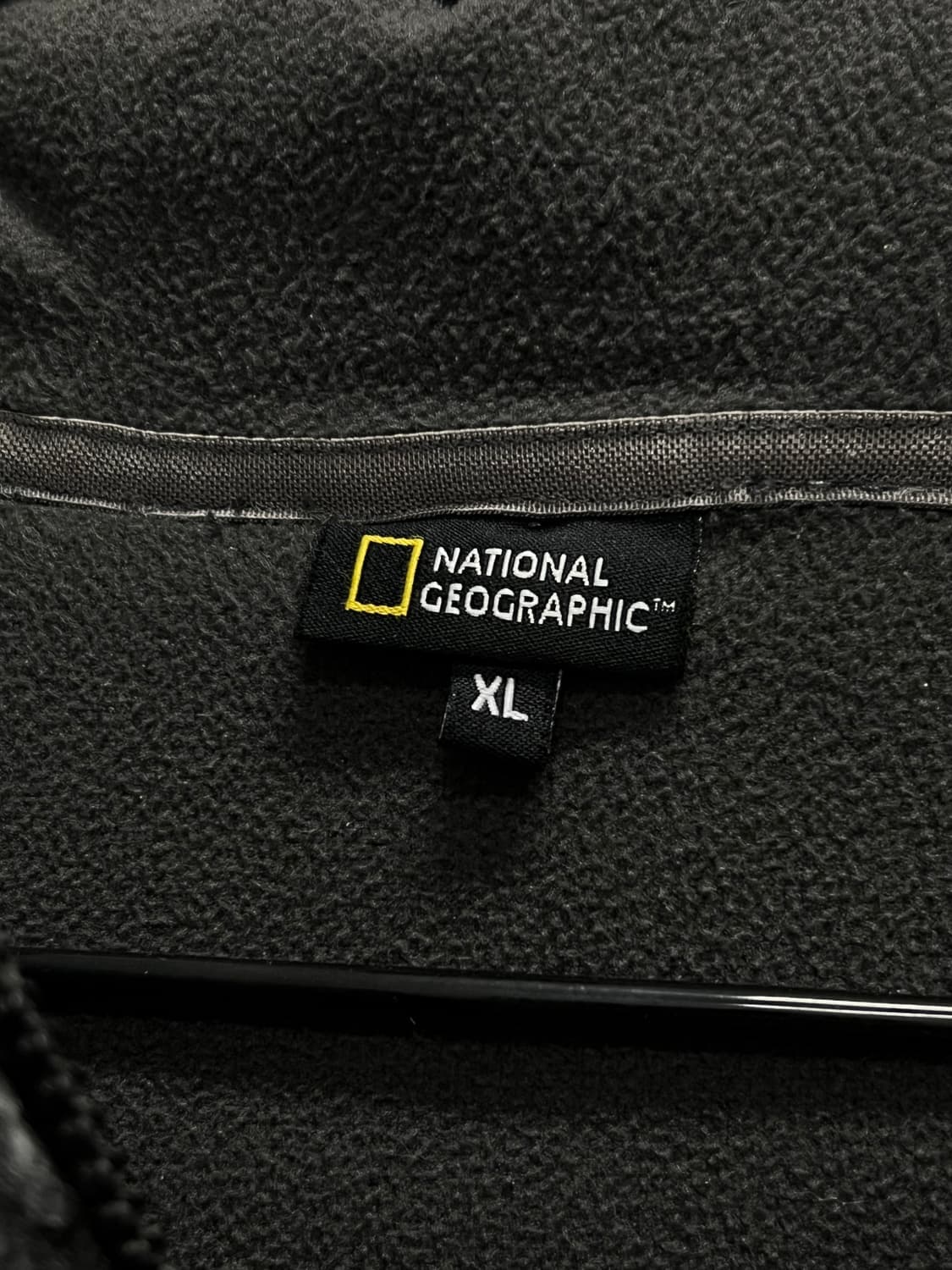 (XL) 내셔널지오그래픽 양털 셰르파 뽀글이 후드집업 자켓 차콜 상품이미지4