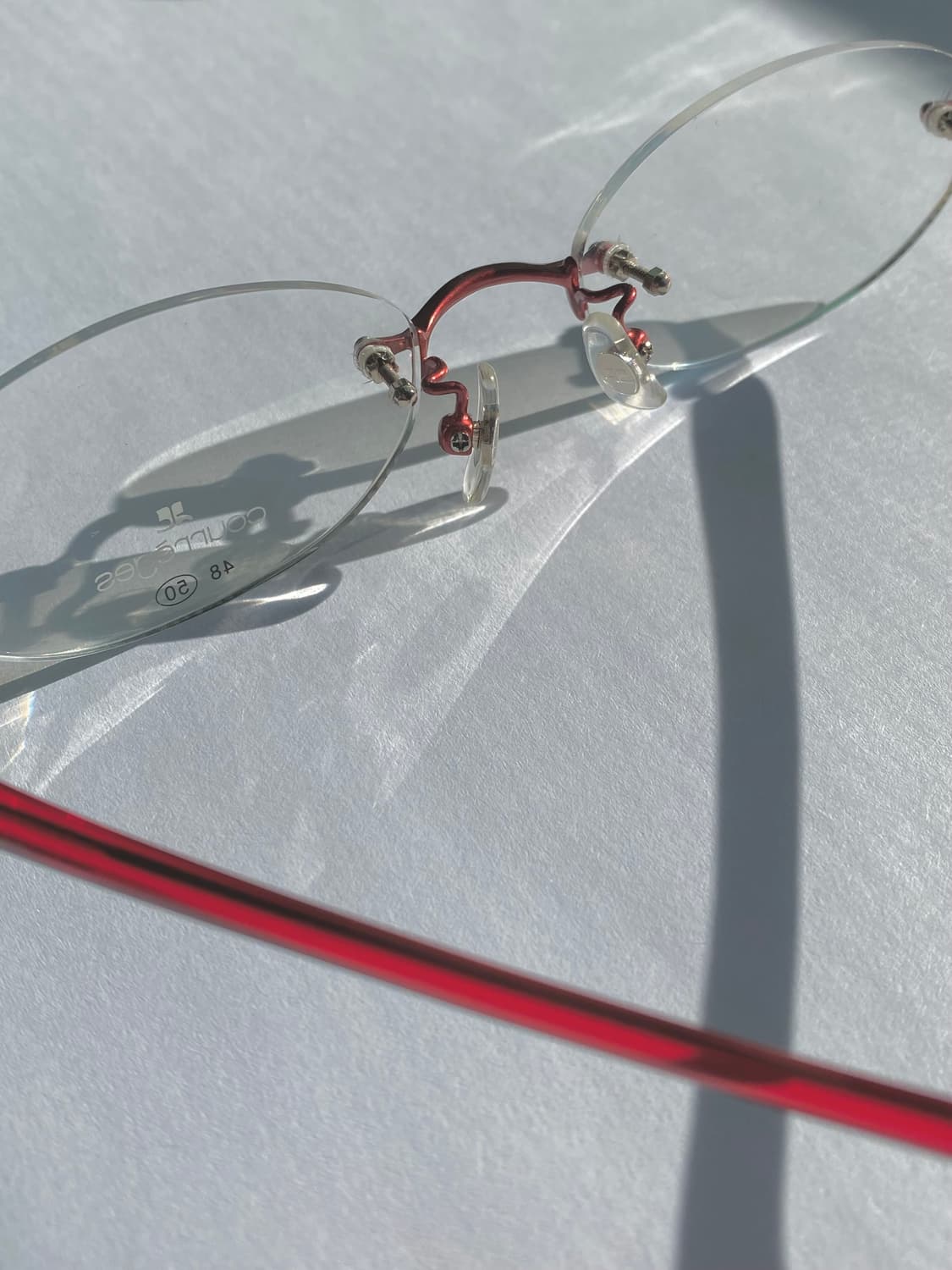 꾸레쥬 무테 레드 긱시크 안경 #디올 #미우미우 상품이미지4