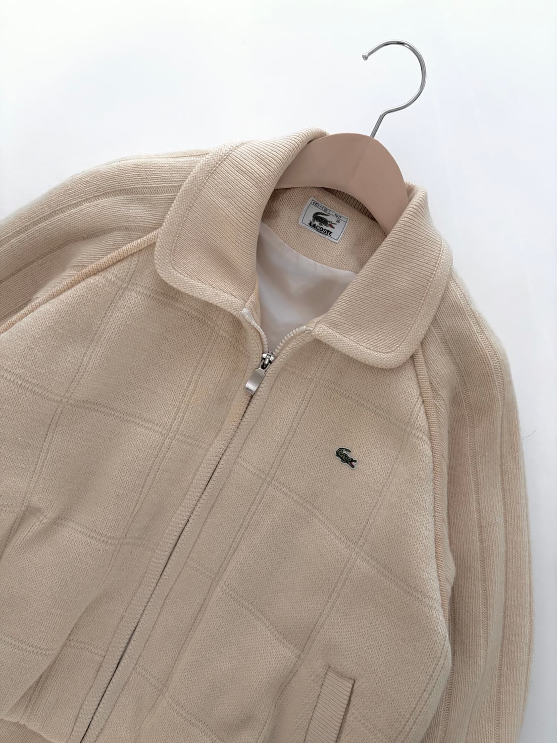 Lacoste 라코스테 베이지컬러 울 블루종 자켓 상품이미지4