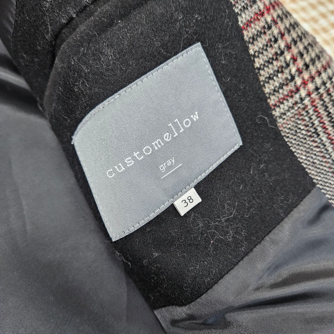 커스텀멜로우 롱 체크 코트 난자100 상품이미지8