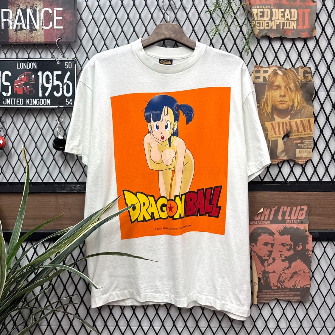 90s 리프린팅 드래곤볼 부르마 반팔 티셔츠 화이트 상품이미지3