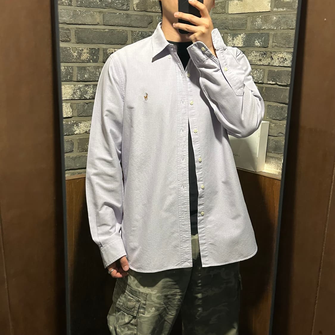 L) 폴로 랄프로렌 클래식핏 옥스포드 셔츠 연보라색 상품이미지8