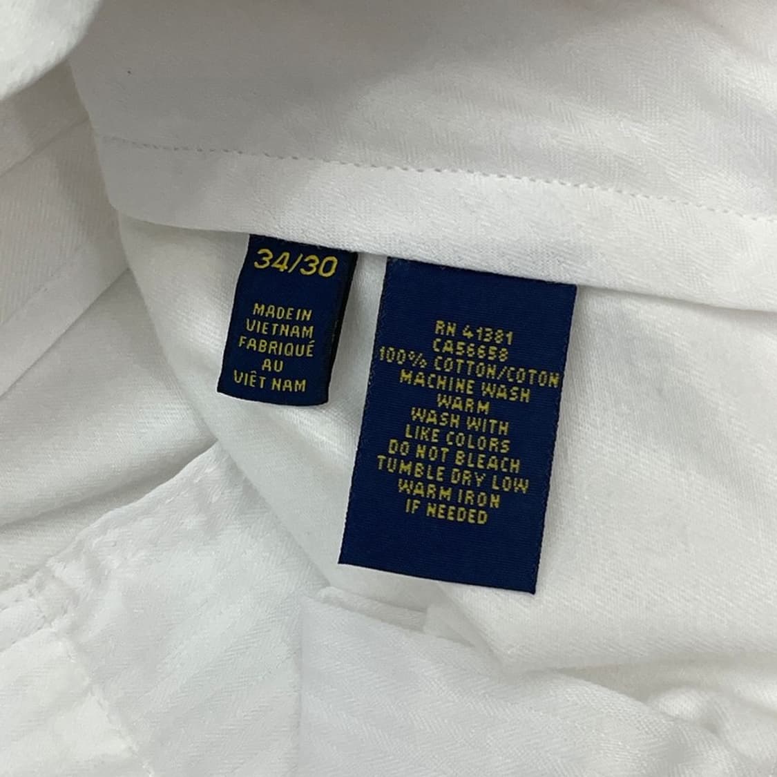 POLO BY RALPH LAUREN 화이트 치노 팬츠 34x30 상품이미지4