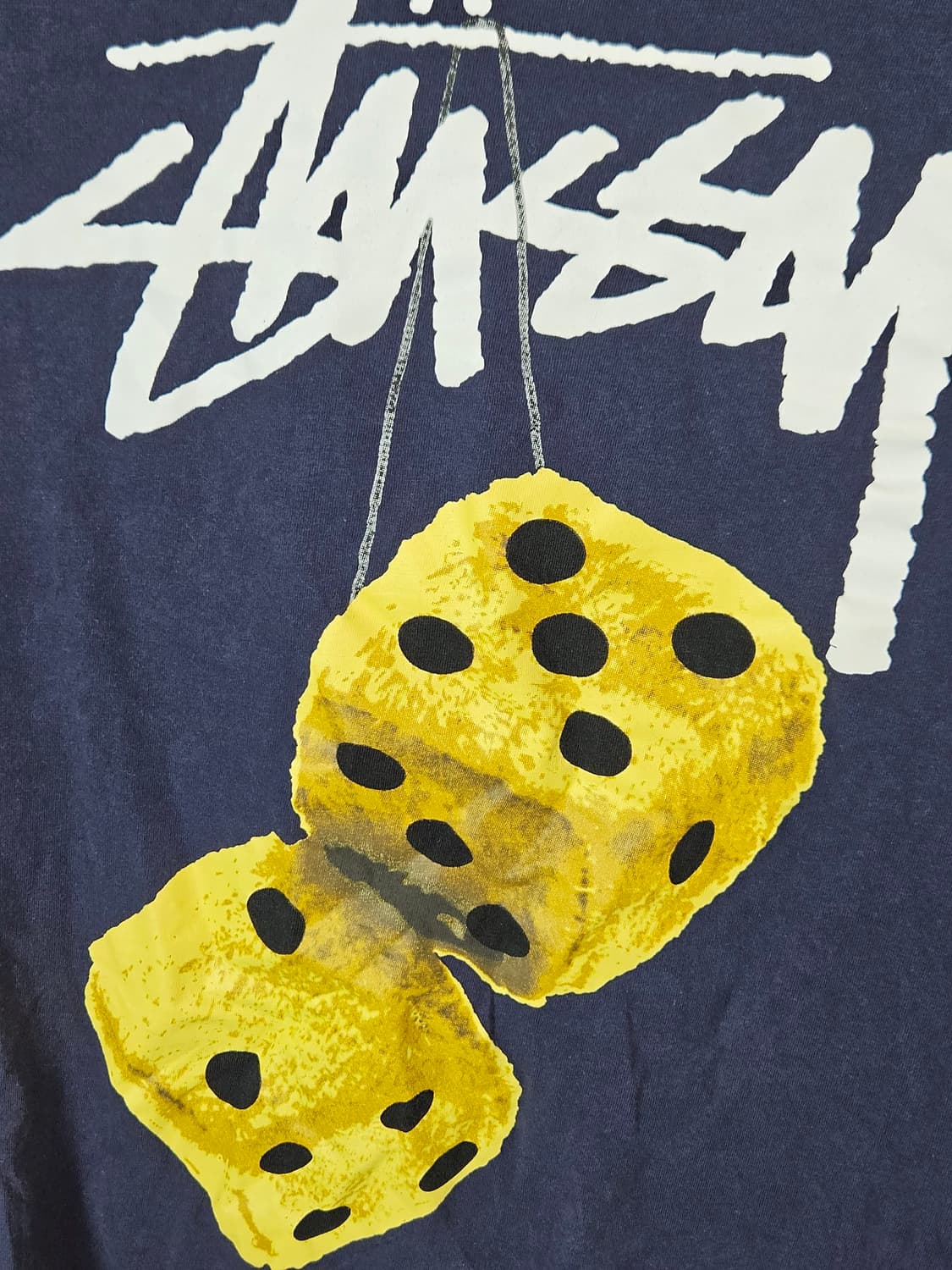 스투시 STUSSY 정품 퍼지다이스 반팔 티셔츠 스모크 네이비 L 상품이미지3