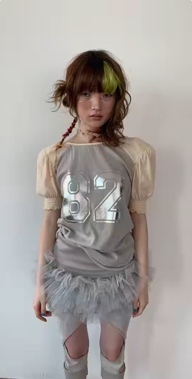 샵페어리 패드 숄더 래글런 탑 베이지 상품이미지3