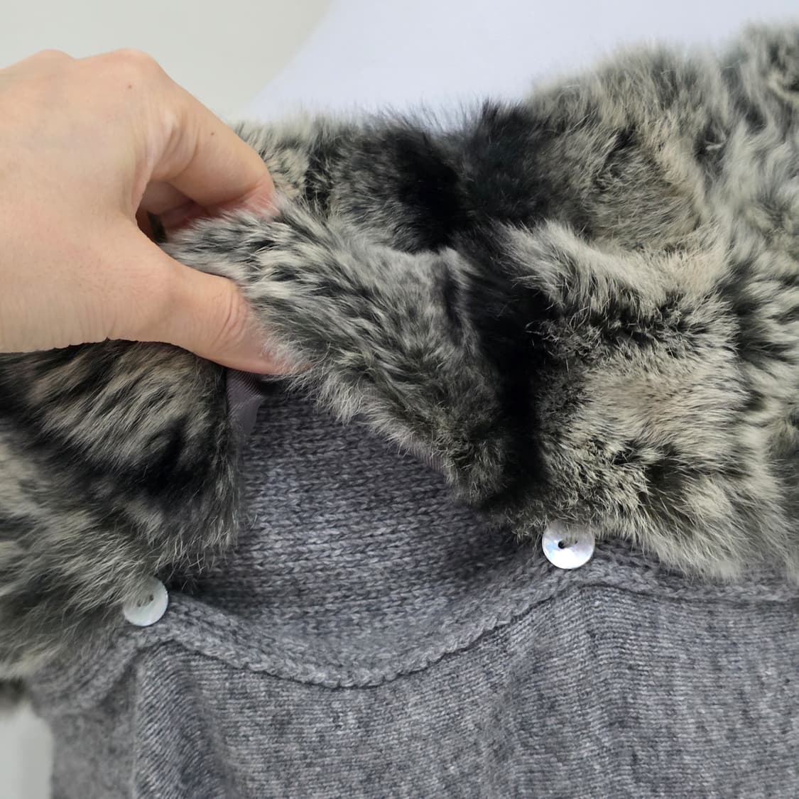 일본빈티지)오네갸루st 가오리핏 오프숄더 앙고라퍼 y2k니트 상품이미지4