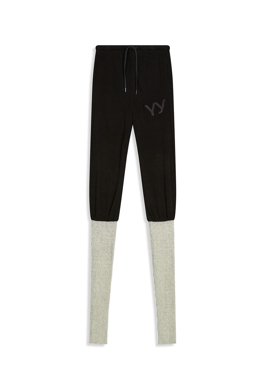 Open yy LAYERED KNEE SOCKS PANTS, BLACK 상품이미지1
