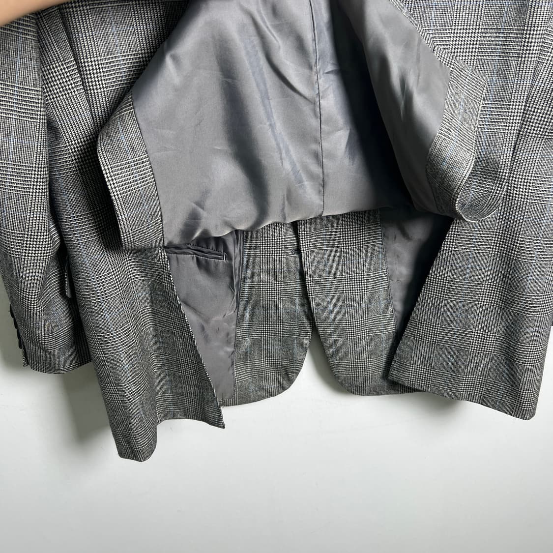 버버리 빈티지 그레이 글렌 체크 울 블레이저 상품이미지7