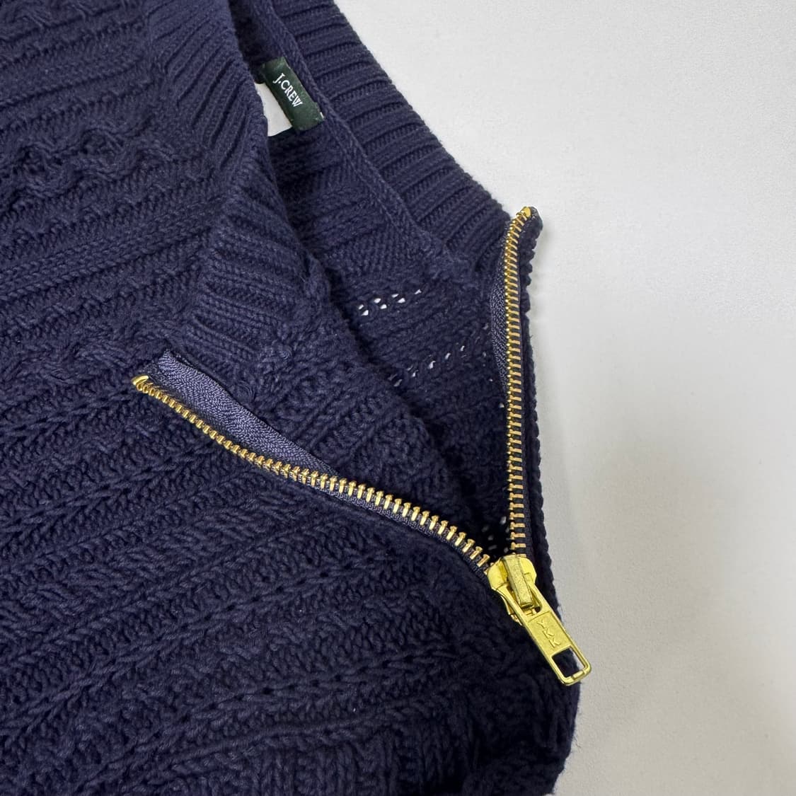 (W)J.CREW 제이크루 네이비 케이블 니트 상품이미지3