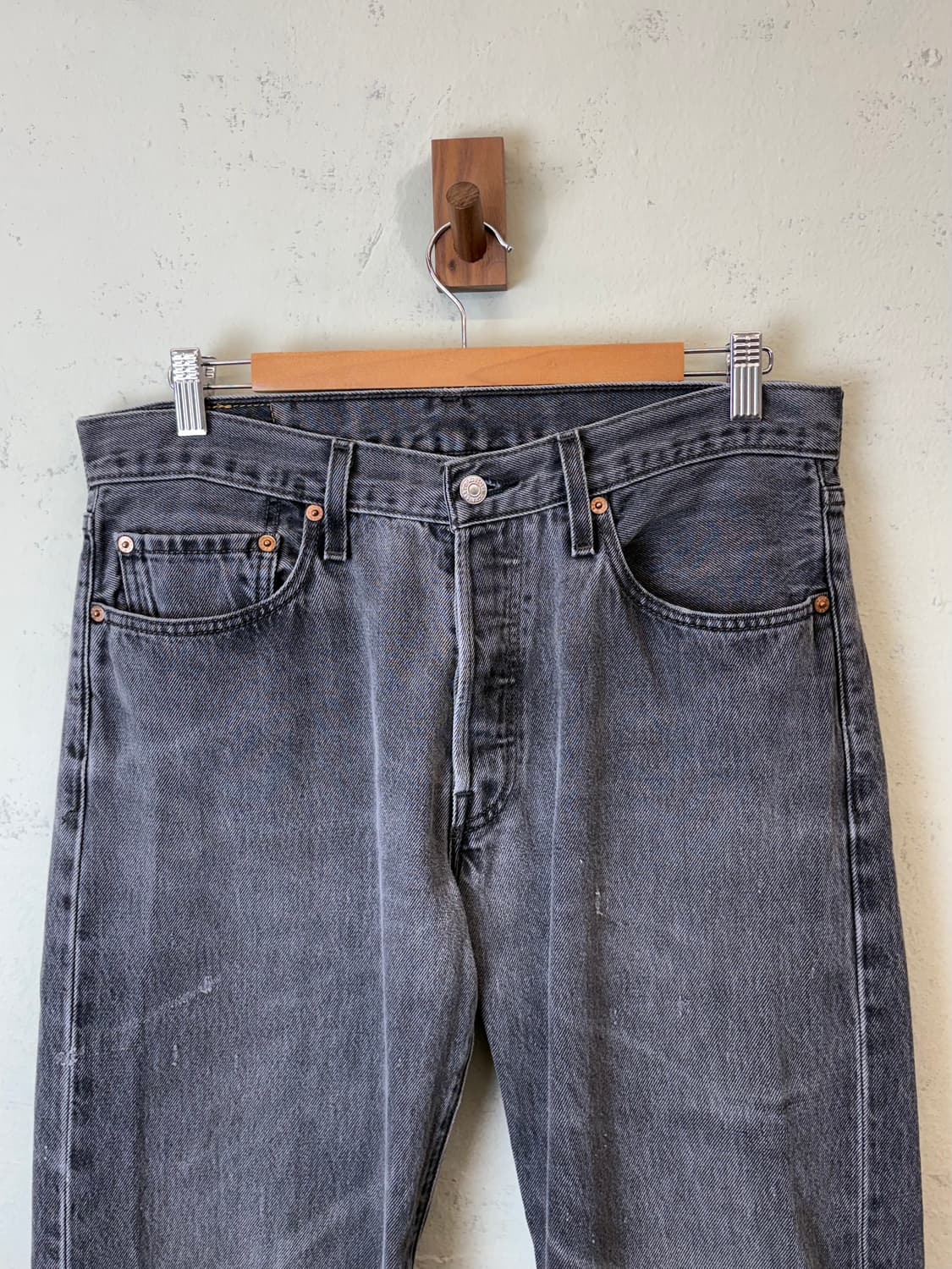 리바이스 501 빈티지 워시드 흑청 데님팬츠 상품이미지4