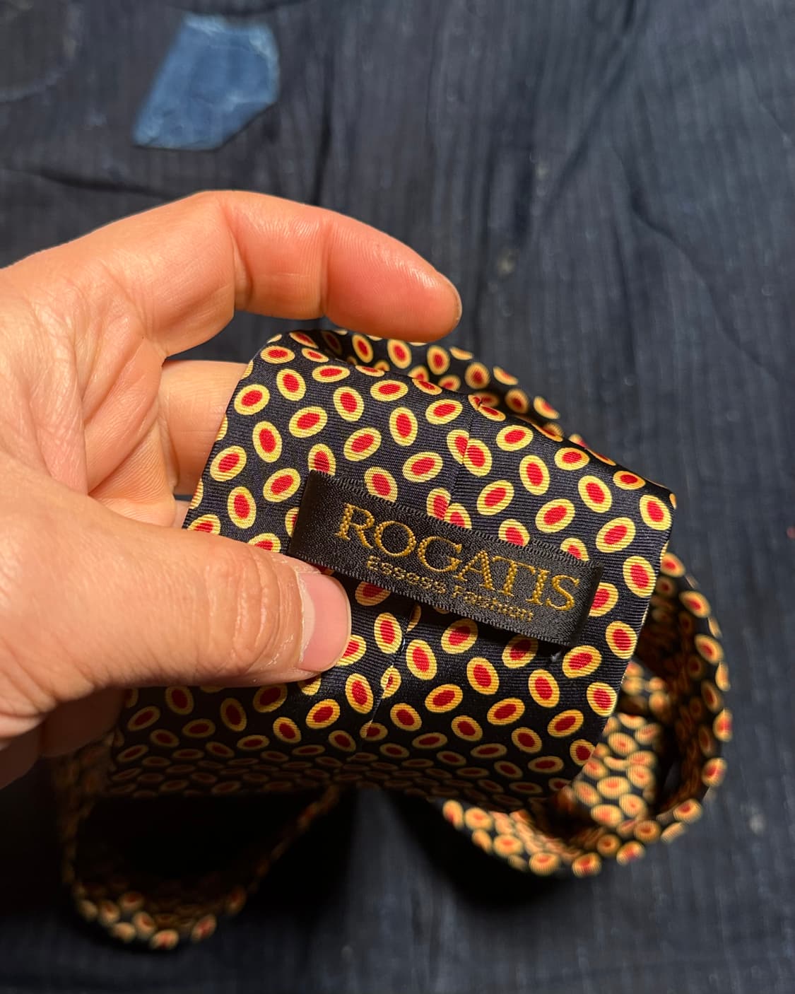 Rogatis 도트 패턴 실크 타이 상품이미지5