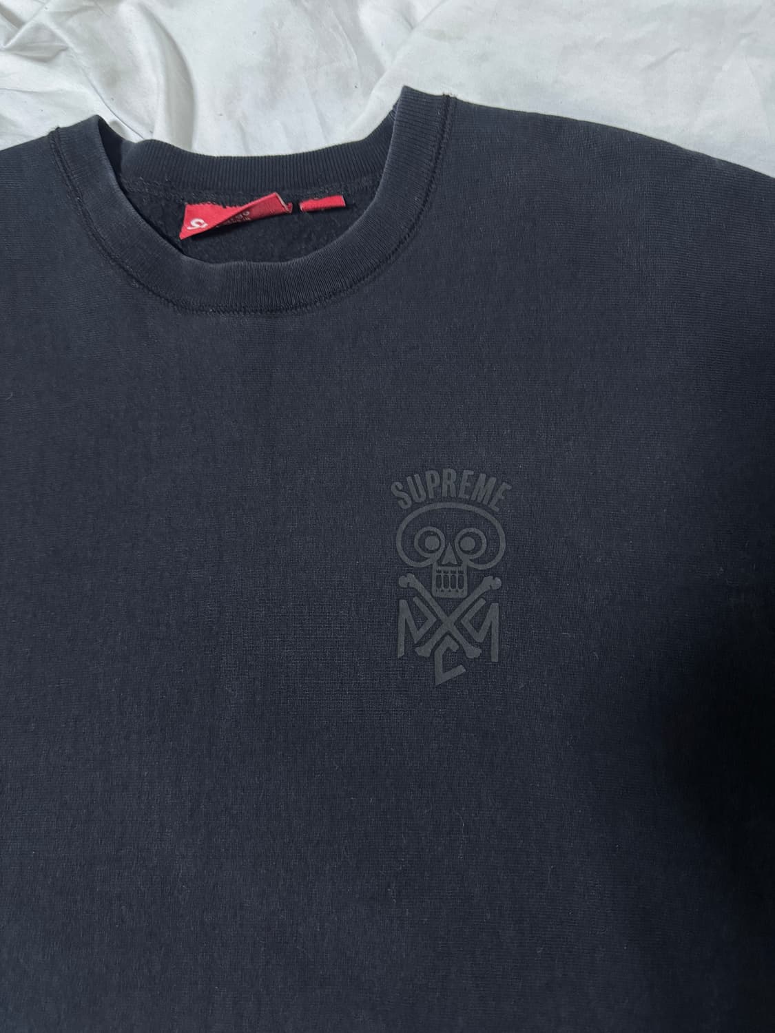 00s 슈프림 스컬 로고 리버스위브 스웨트셔츠 올드 슈프림 상품이미지3