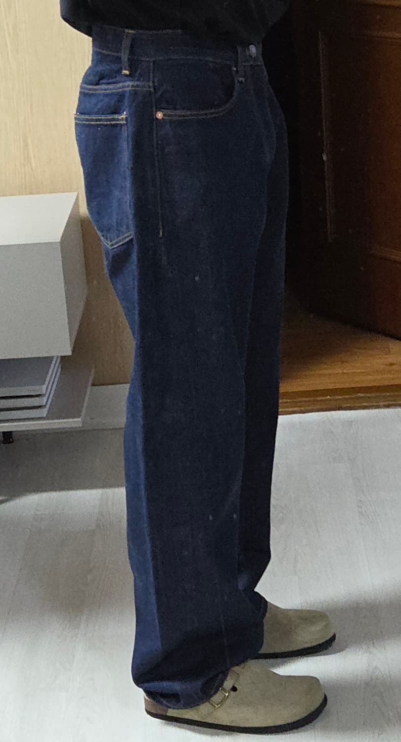 (착샷) 아웃스탠딩 셀비지 데님 청바지 와이드핏 상품이미지9