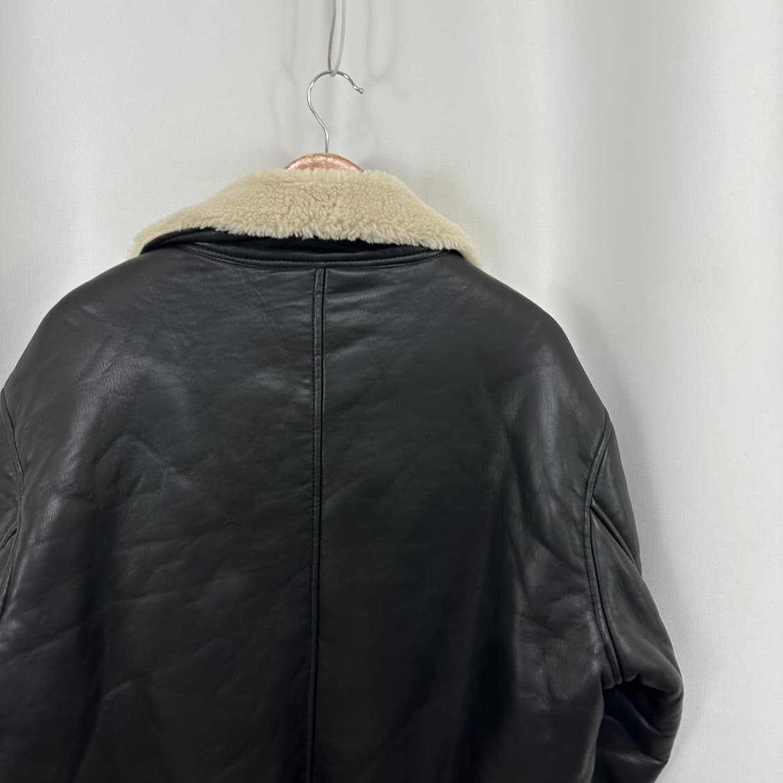 자라 남자 무스탕 도톰자켓 검정 빅사이즈 XL  EY 상품이미지7