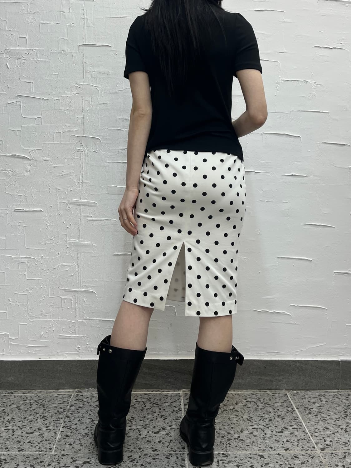 Black dot midi skirt 상품이미지3