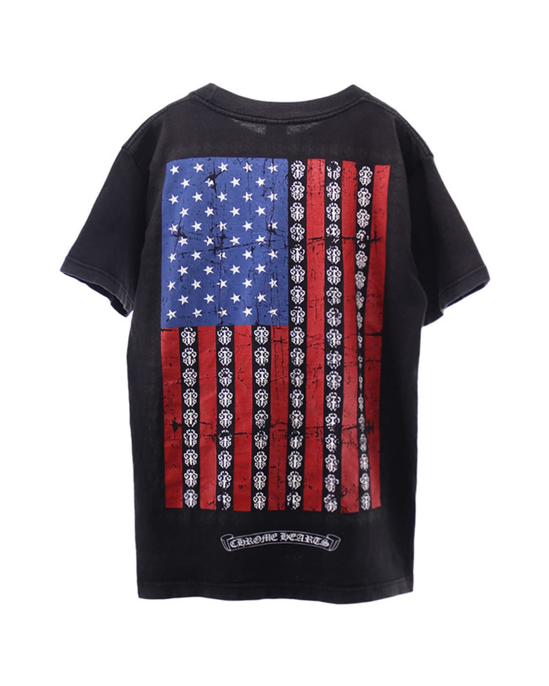크롬하츠 아메리칸 플래그 성조기 대거 티셔츠 블랙 상품이미지10