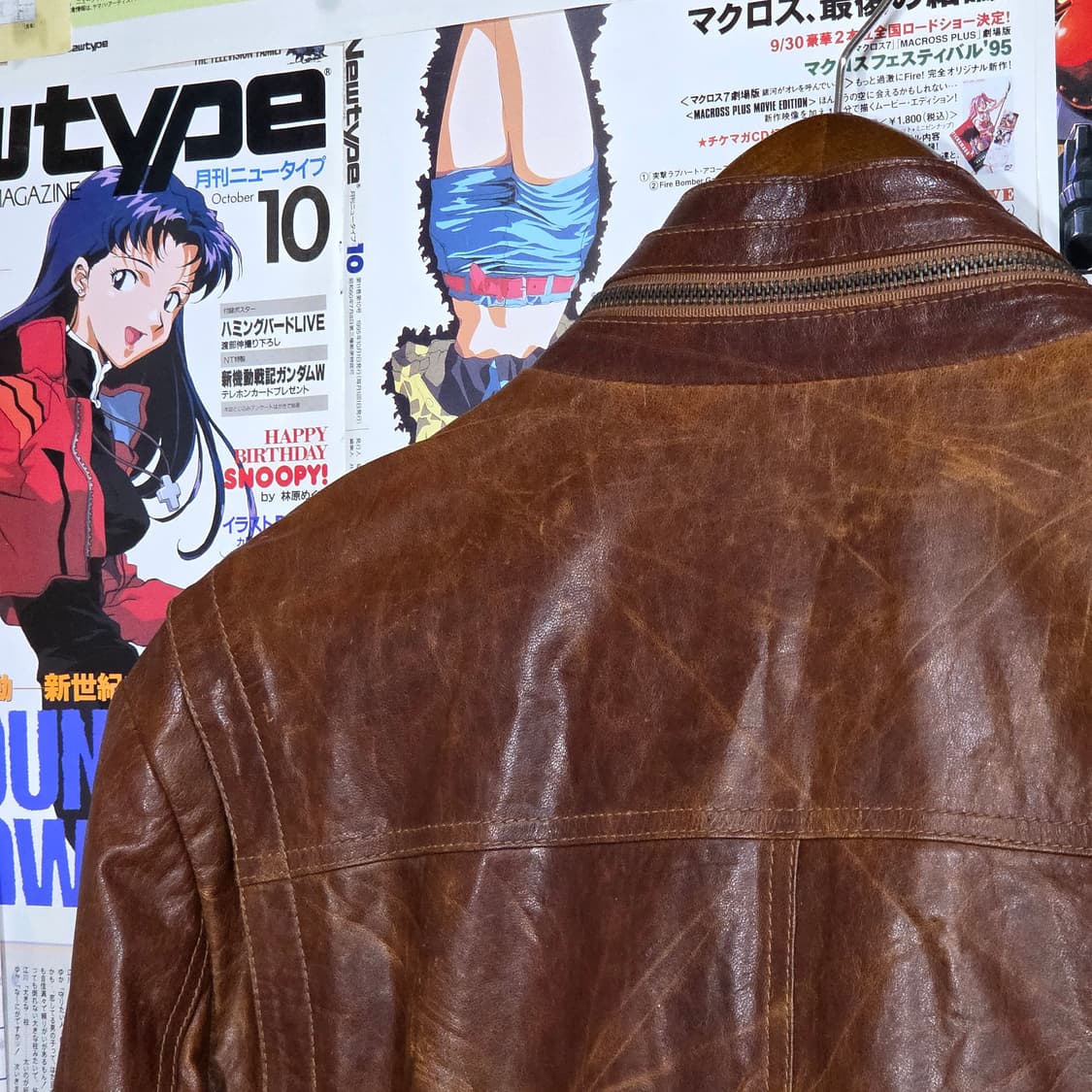 빈티지 리얼 레더 카멜 브라운 가죽 자켓 상품이미지7