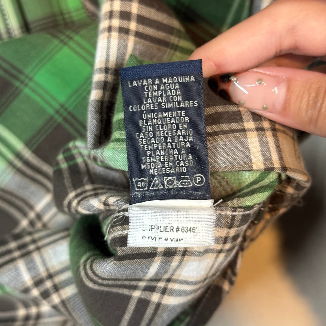 S) 폴로 랄프로렌 진스 그린 체크 웨스턴 셔츠 상품이미지7