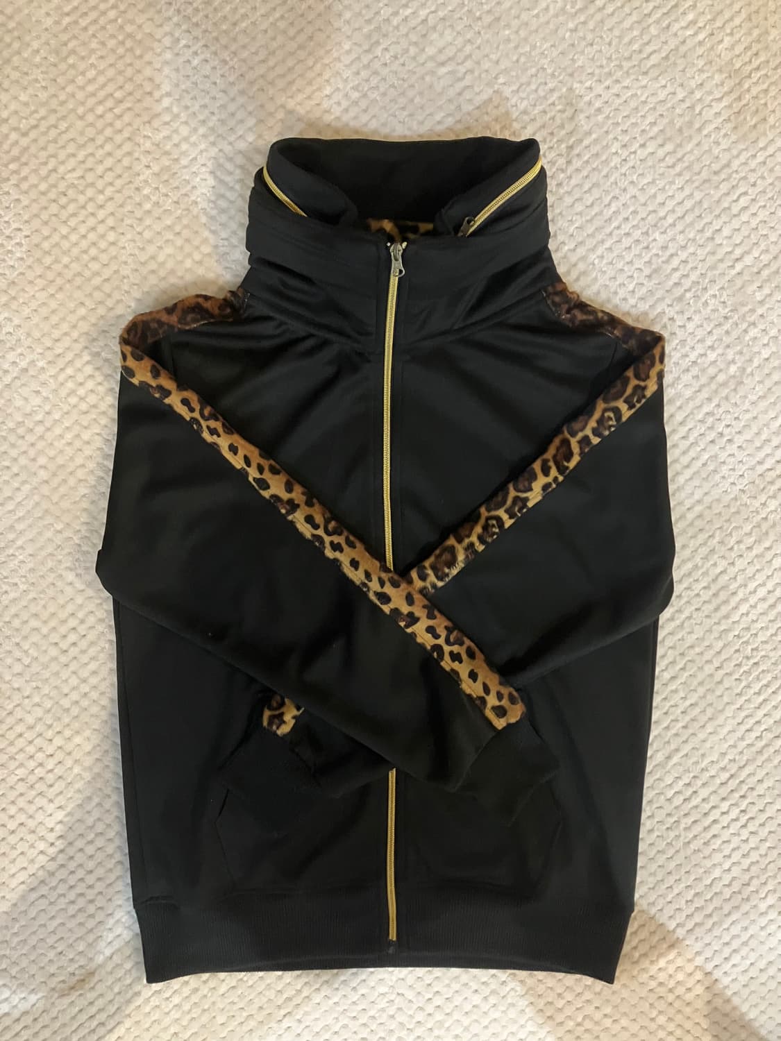 호피 레오파드 블랙 져지 상품이미지1