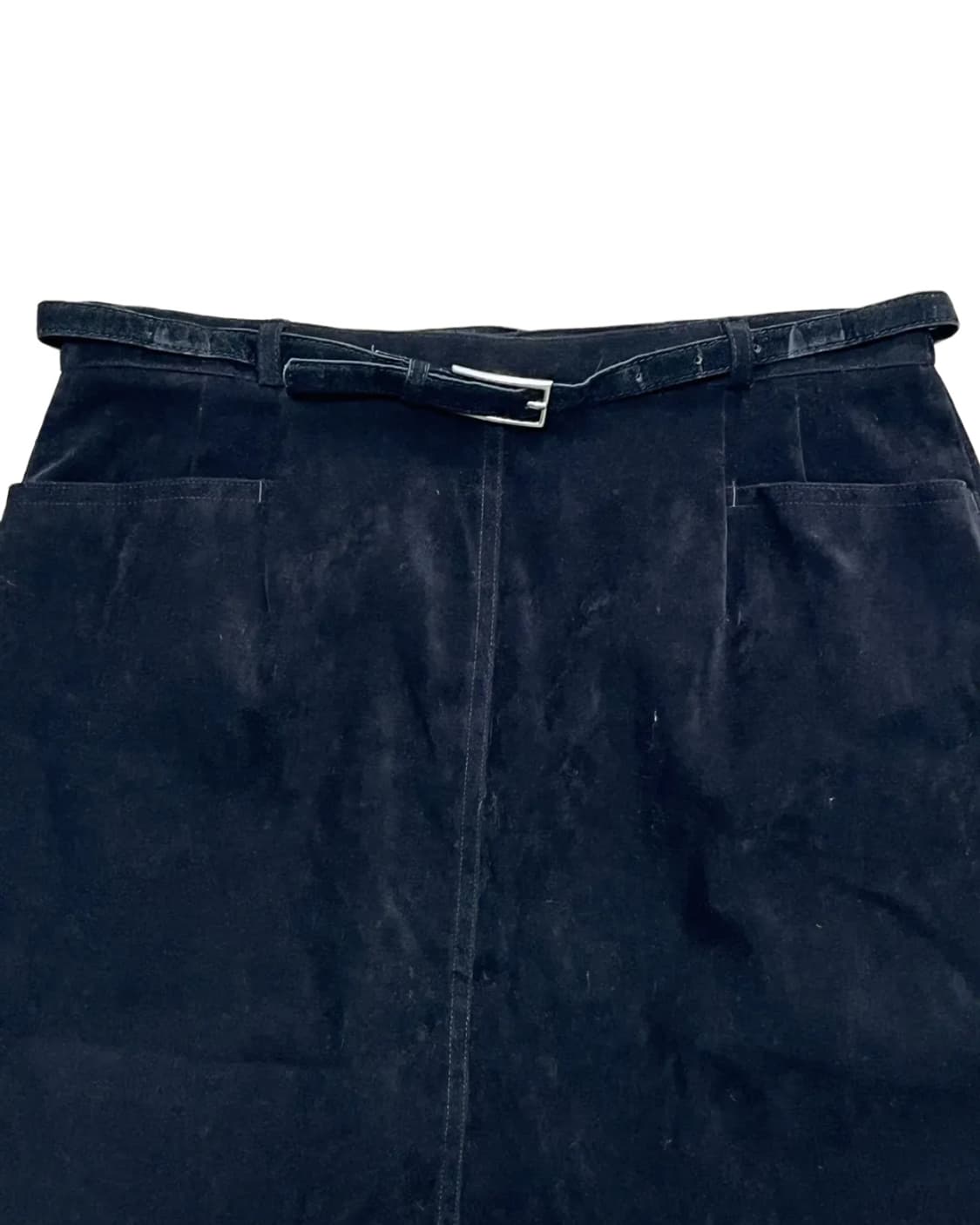 Black suede belted skirt 상품이미지2