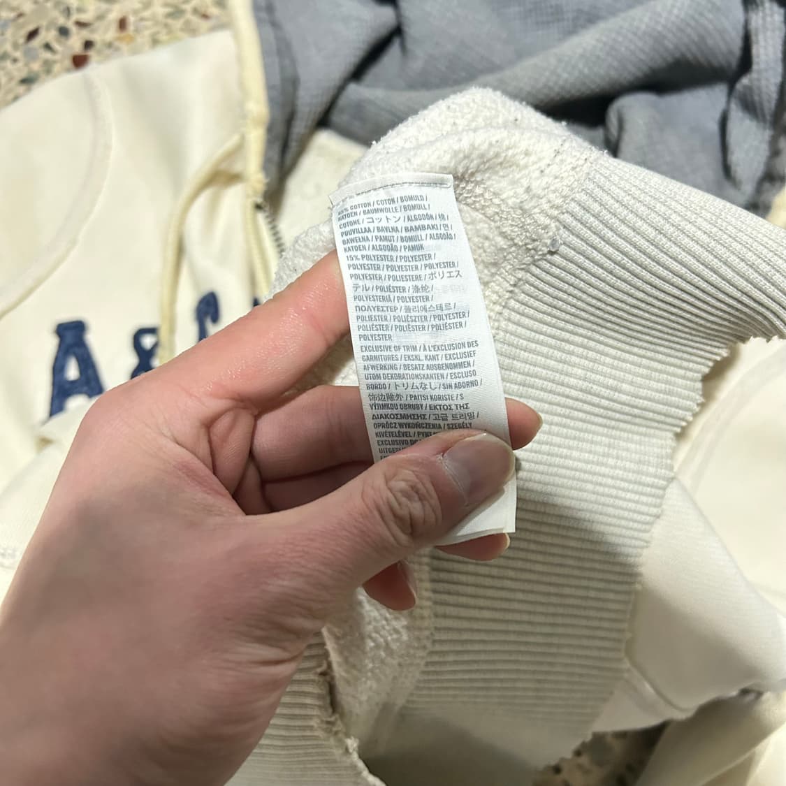 아베크롬비(Abercrombie) 화이트 후드집업 상품이미지5