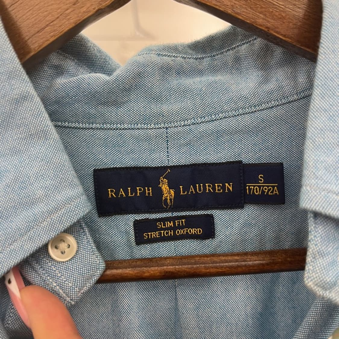 폴로 랄프로렌 빈티지 캐주얼 슬림핏 스카이블루 셔츠 S C11017 상품이미지5