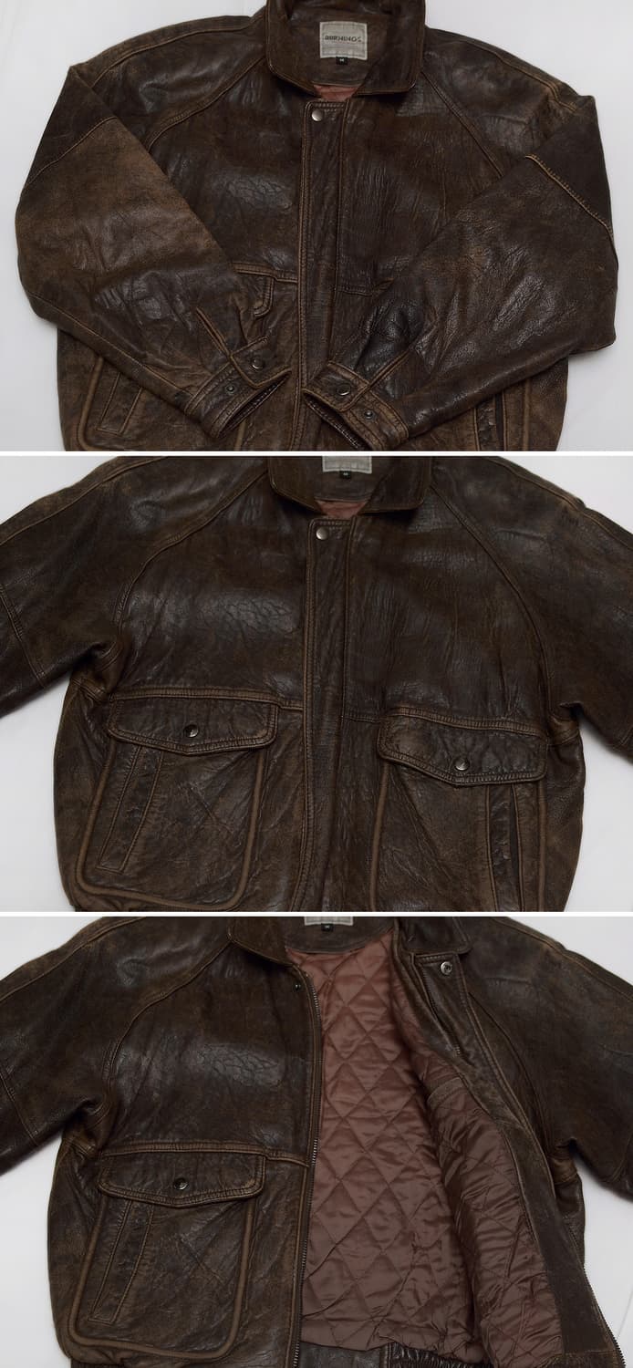 버닝 컬렉션 재팬 쉽스킨 러스틱 레더 A2 가죽 봄버 (100+) 상품이미지6