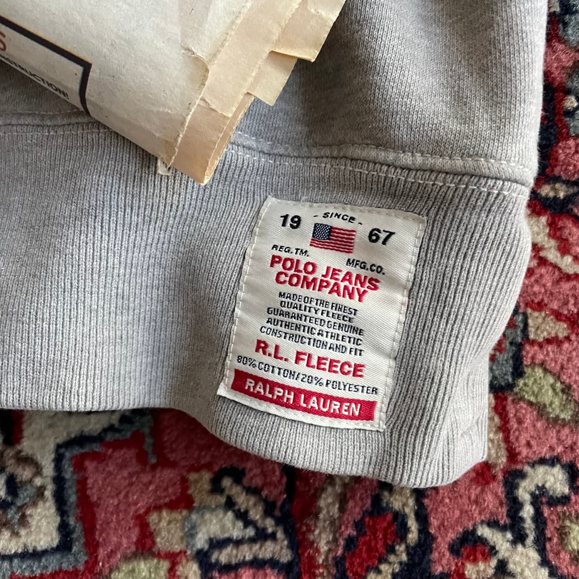 폴로 진스 컴퍼니 RL-67 그레이 기모 스웻셔츠 상품이미지2