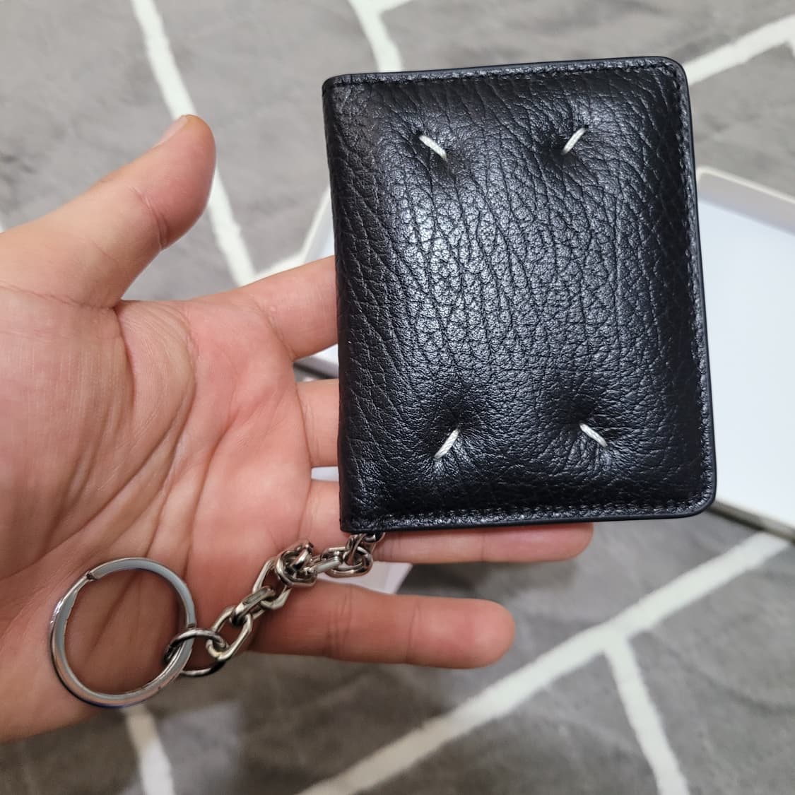 정품 마르지엘라 블랙 카드지갑 키링 풀박스 상품이미지2