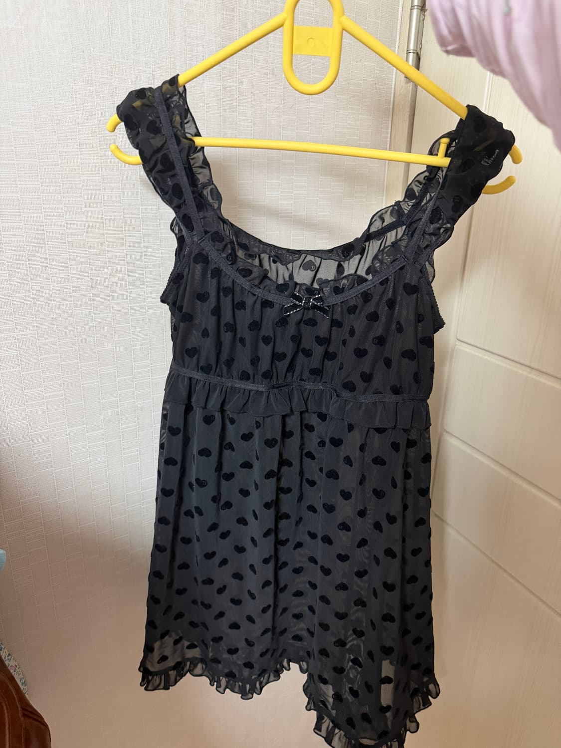 하트 레이스 블랙 미니원피스 빈티지 니혼진 펑크 러블리 상품이미지1