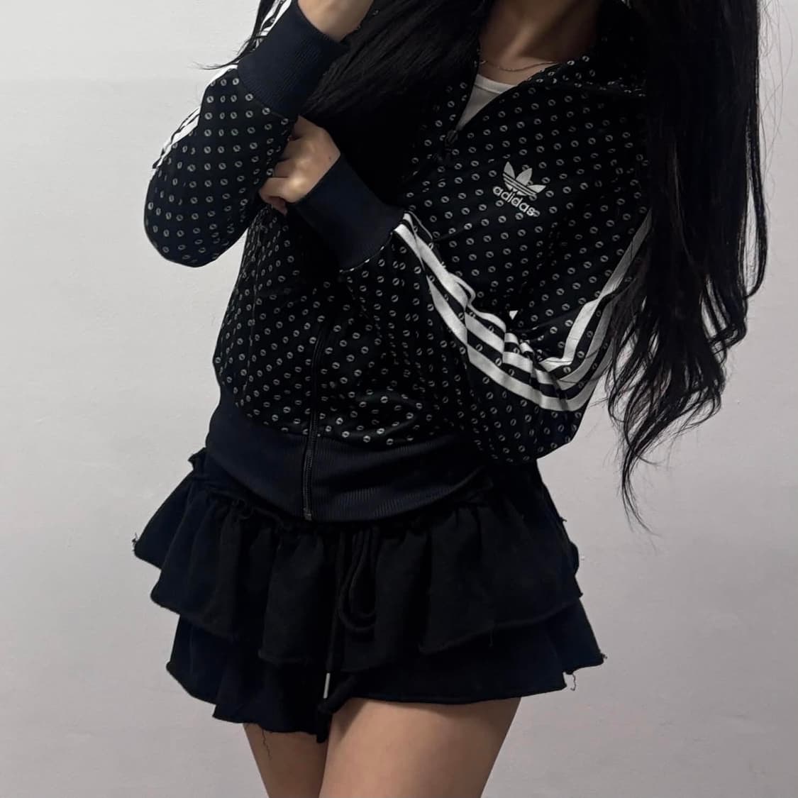 아디다스 맆 도트 땡땡이 걸즈 트랙탑 희귀져지(90) 상품이미지2