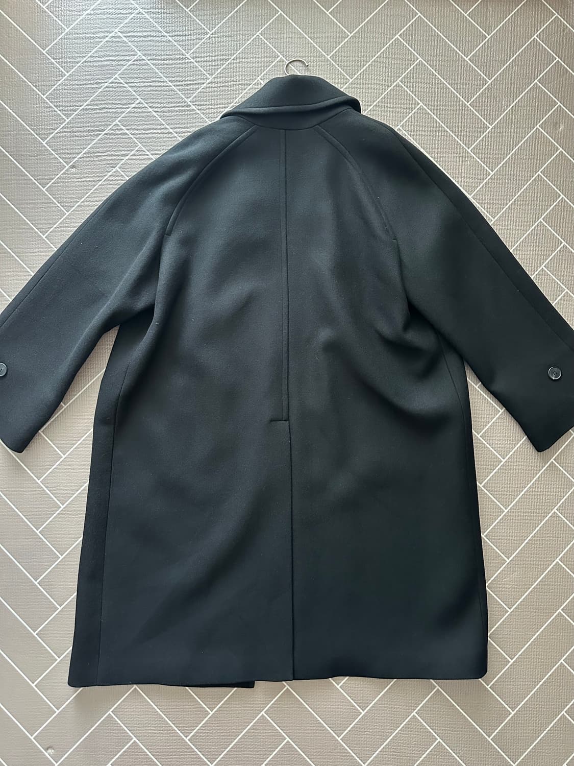 언더마이카 리전02 발마칸 오버사이즈 울 코트 블랙 상품이미지3