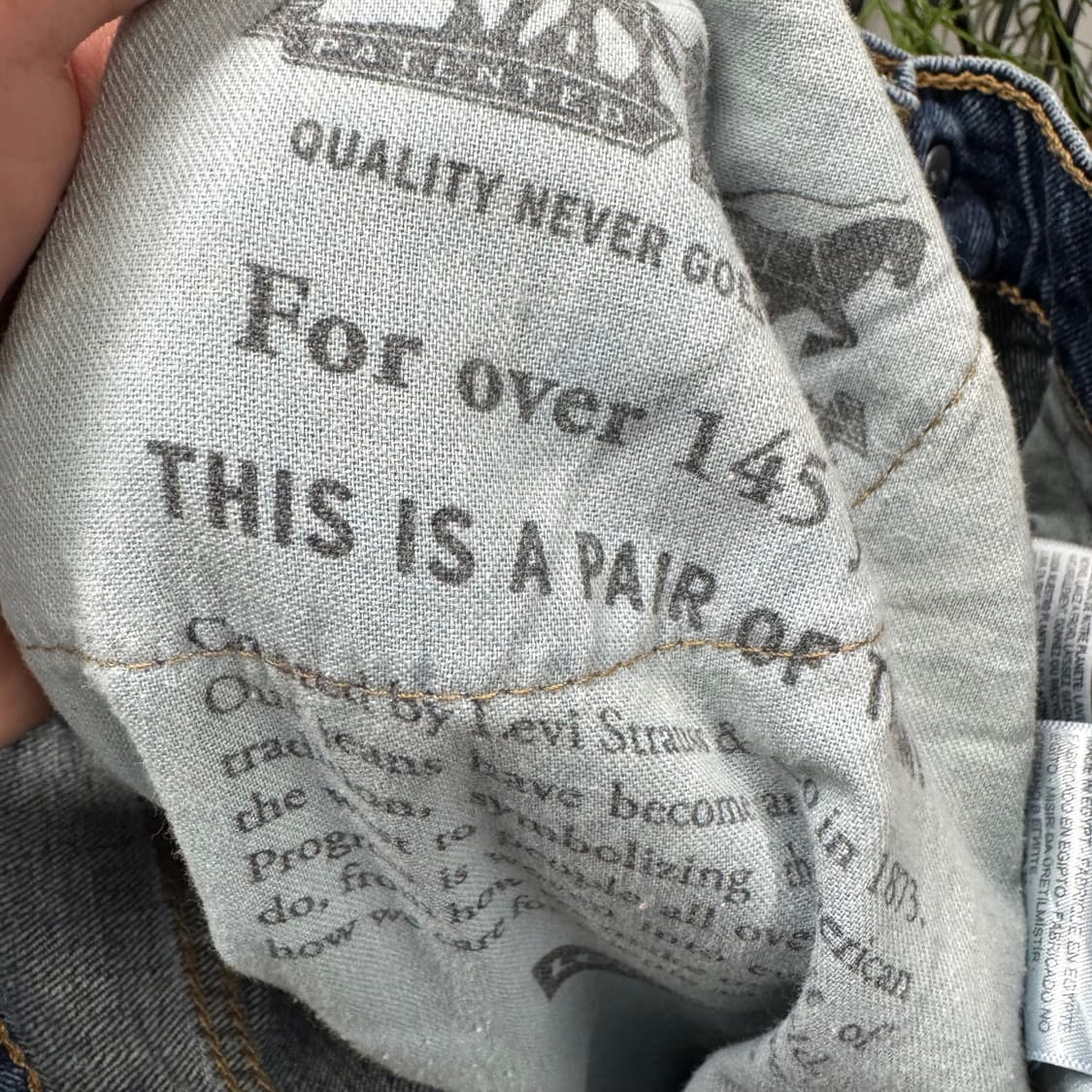 90s 리바이스 505 데님 팬츠 일자핏 중청 상품이미지7