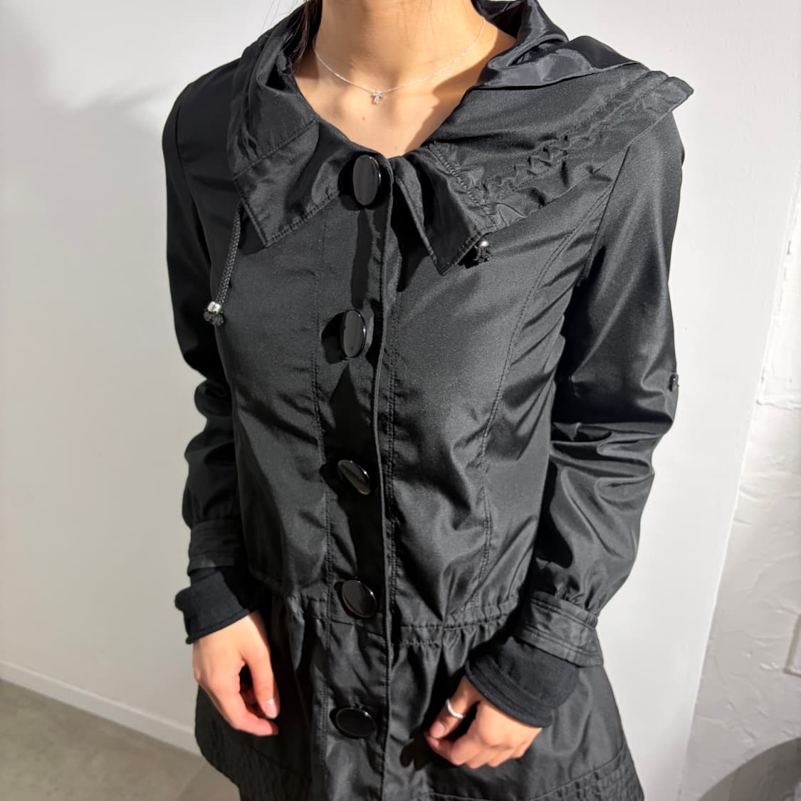 왕단추 블랙 야상 자켓  상품이미지3