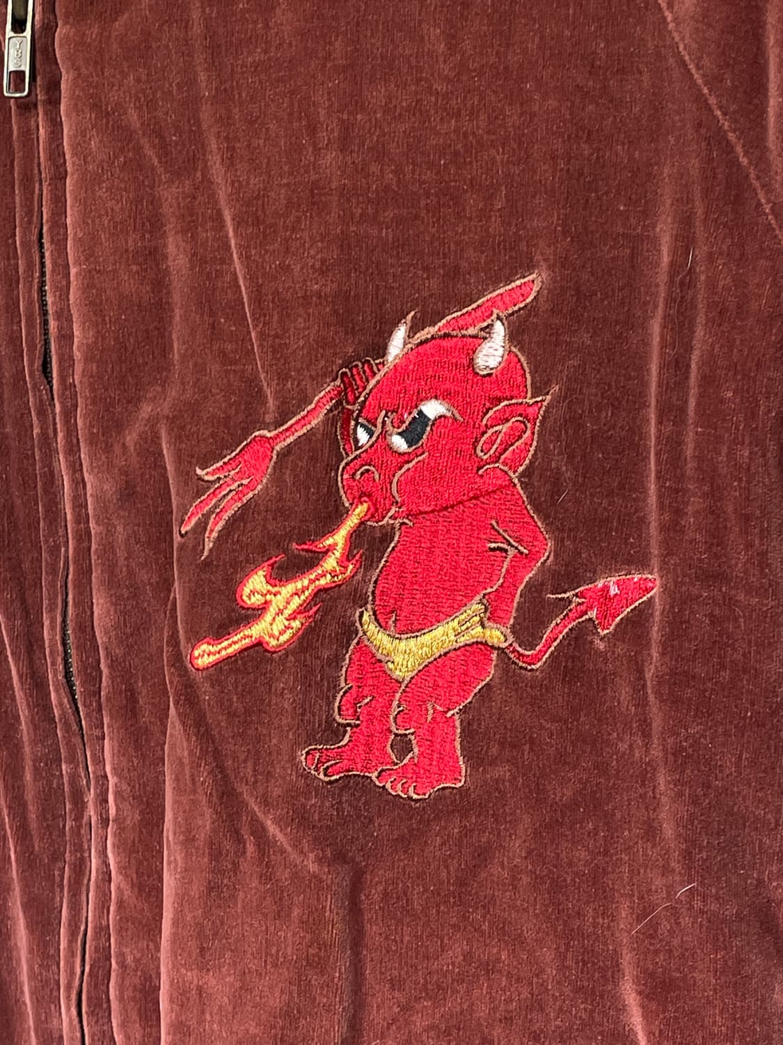 JPN 일본 브랜드 BBH 벨벳 빅로고 재패니즈 자수 스카잔  L 상품이미지6