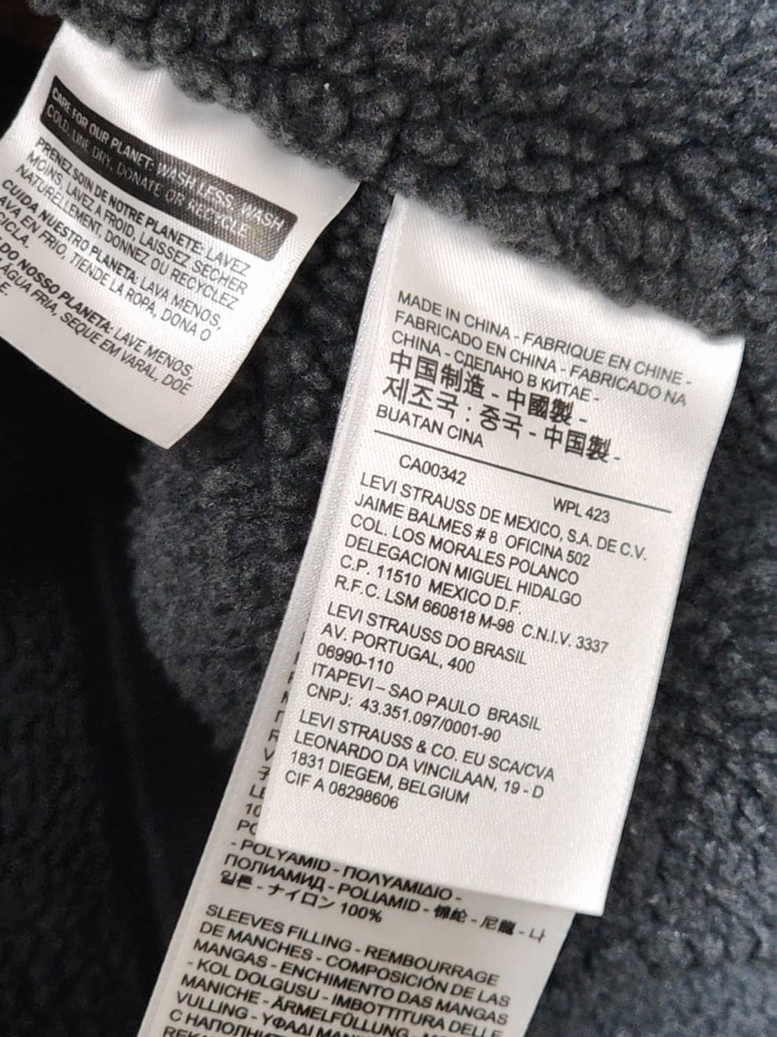 (S) 리바이스 양털 청자켓 블랙 데님자켓 레드탭 빈티지  상품이미지5