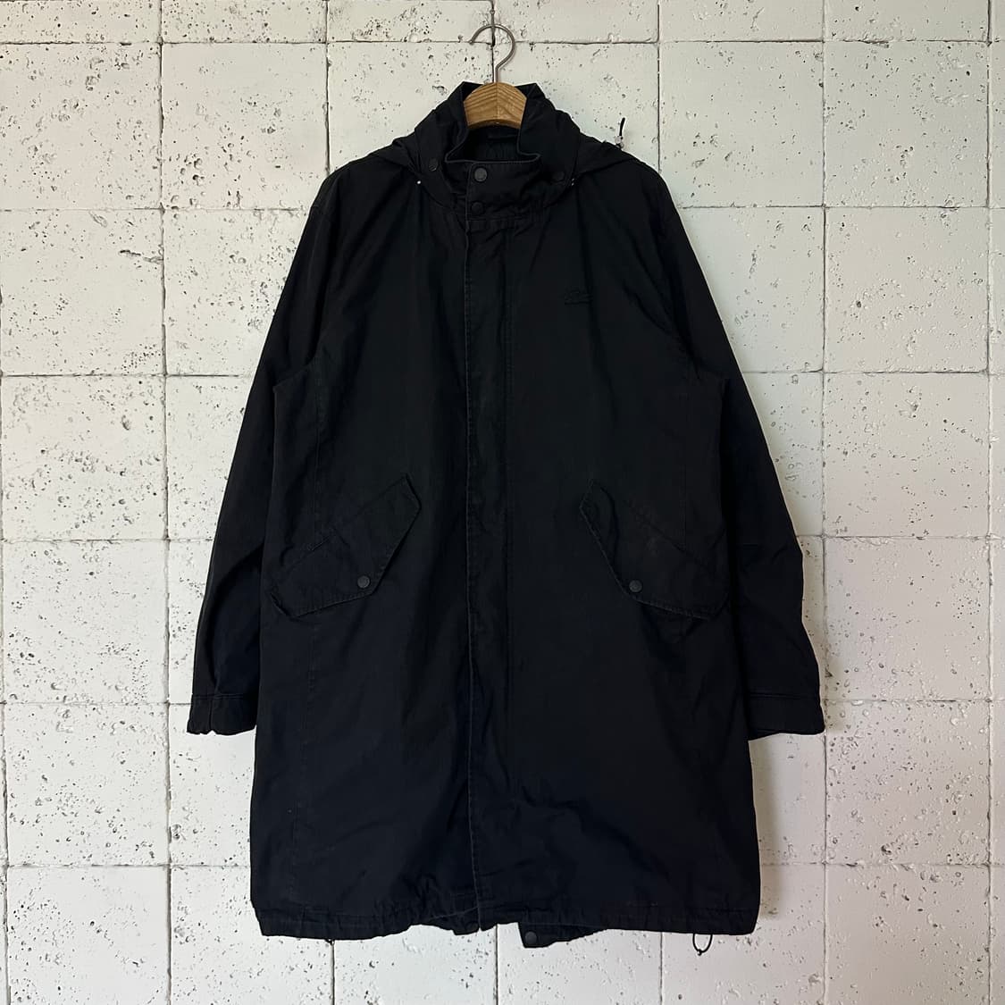 100 라코스테 피쉬테일 야상 블랙 상품이미지1