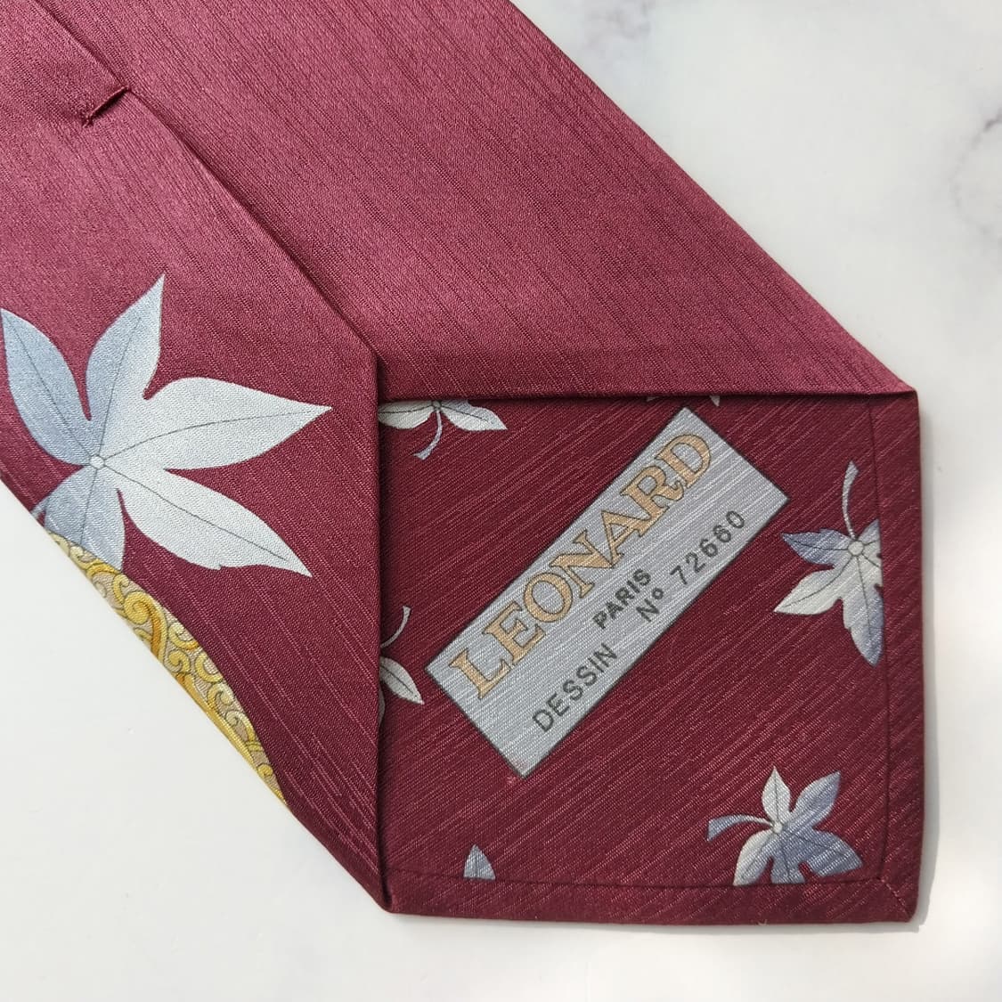 레오나드 실크 플로럴 아트 패턴 넥타이 9.7cm A+등급 K2151
 상품이미지7