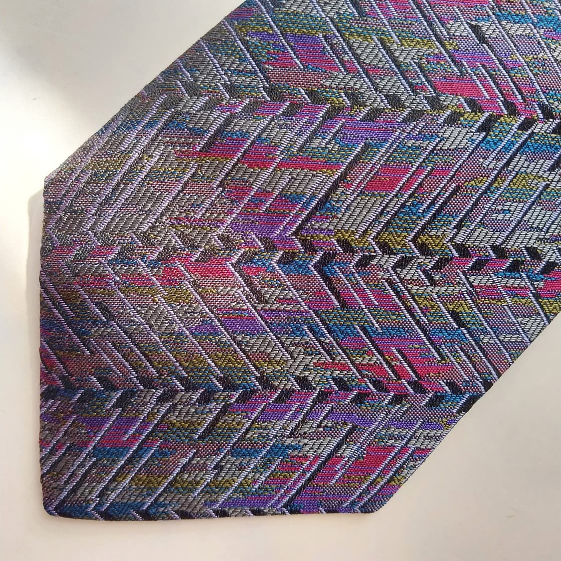 미쏘니 실크 퍼플 믹스 자카드 넥타이 9.6cm A+등급 K2414
 상품이미지7