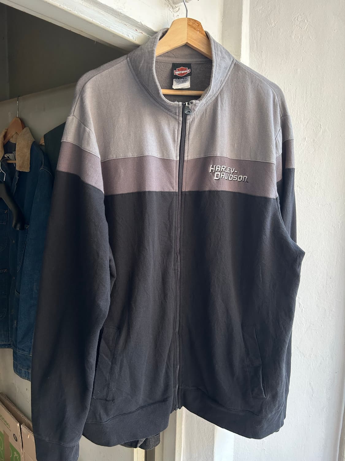 빈티지 할리데이비슨 스웻집업자켓3XL 상품이미지2