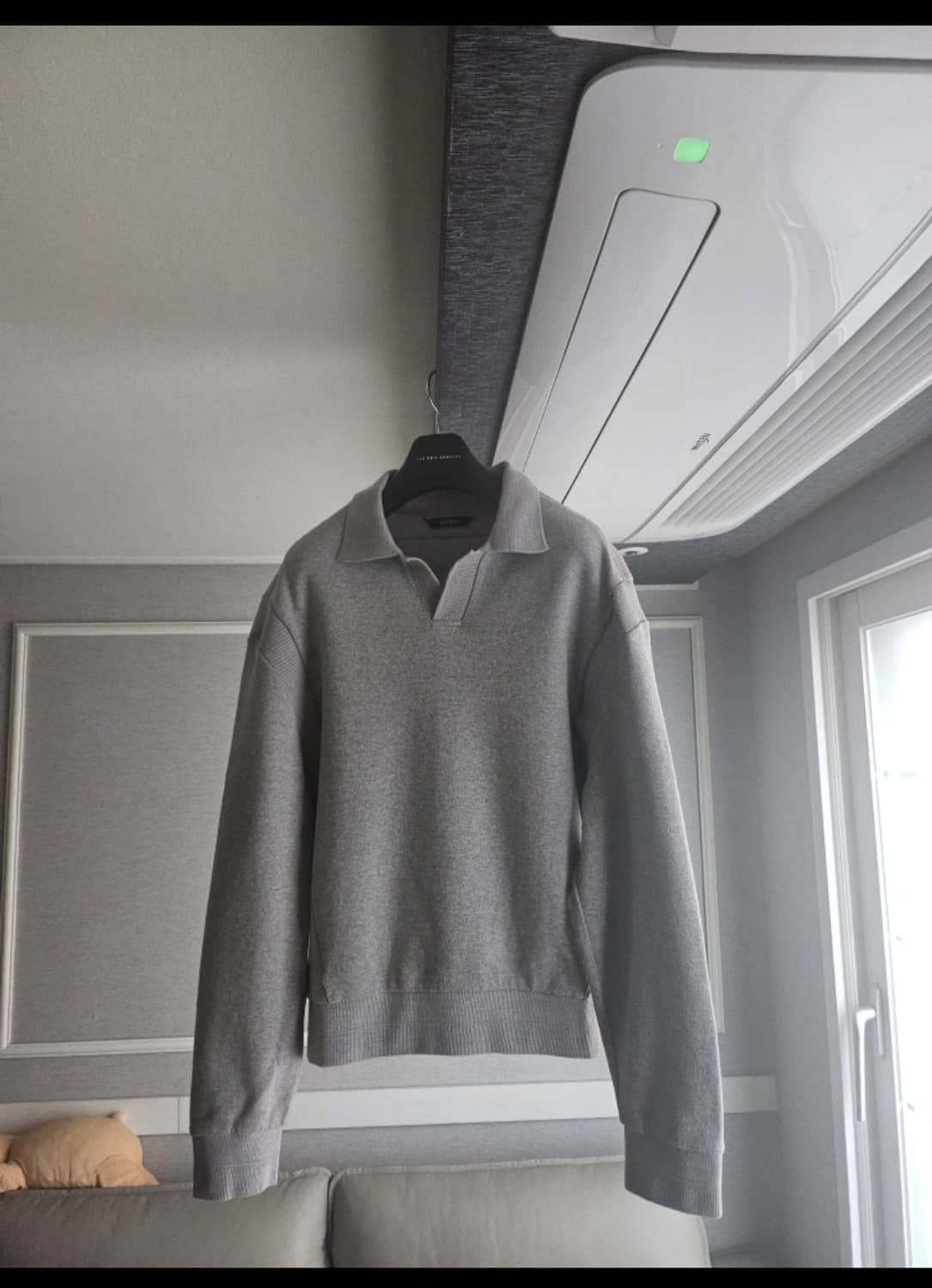 [거의 새것] 시스템옴므 오픈카라 니트 맨투맨 티셔츠 상품이미지1